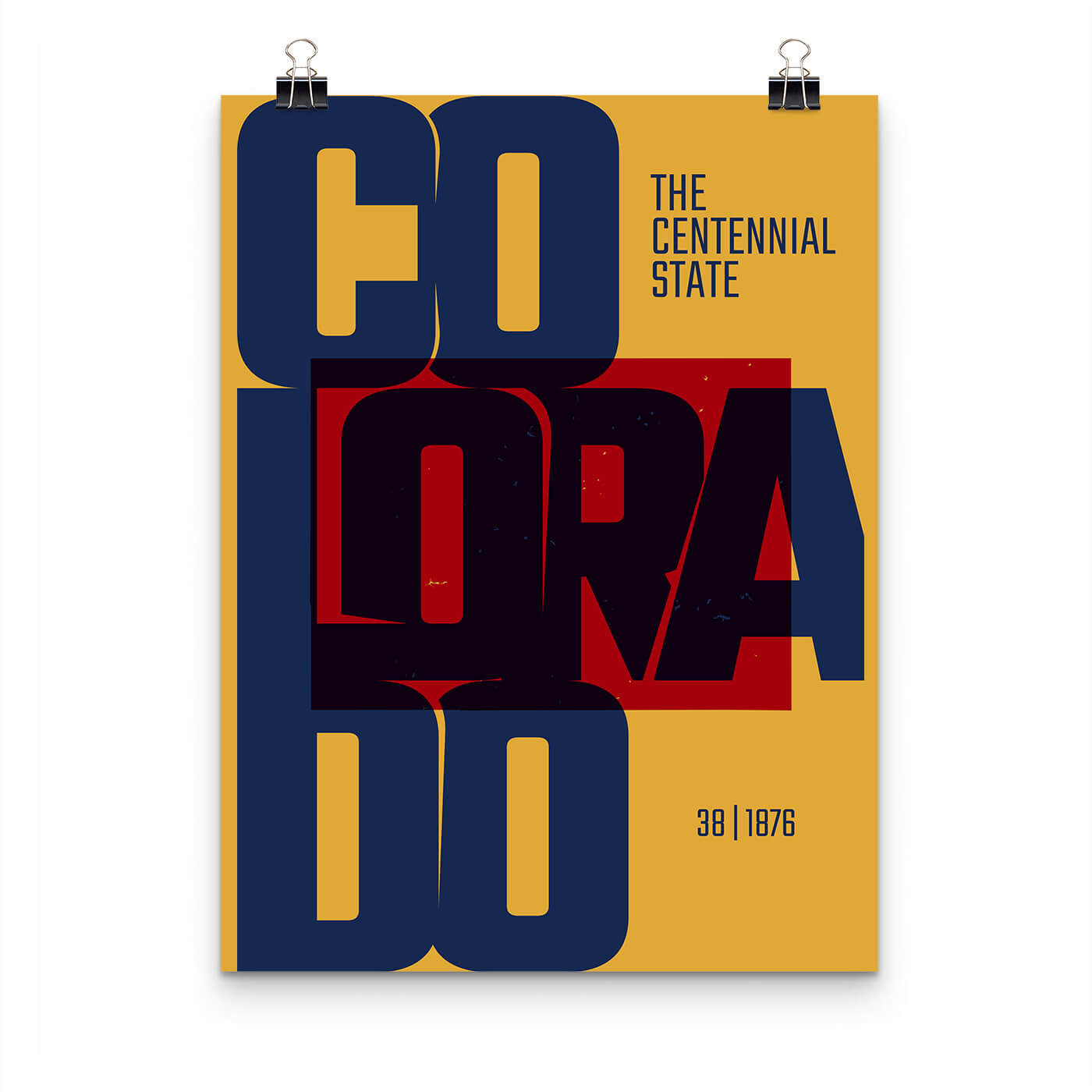 Colorado State Typography Poster