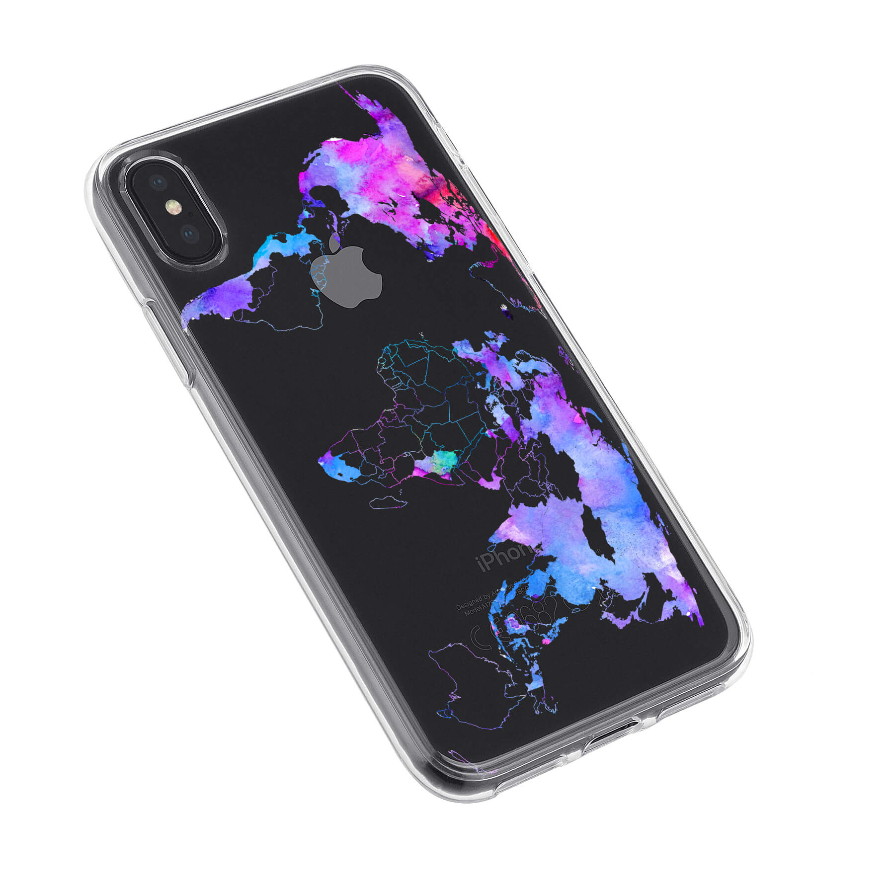 Custom Visited Countries Transparent Phone Case