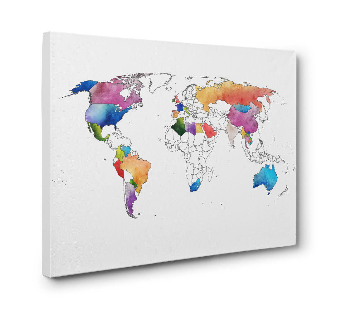 Custom Visited Countries World Map