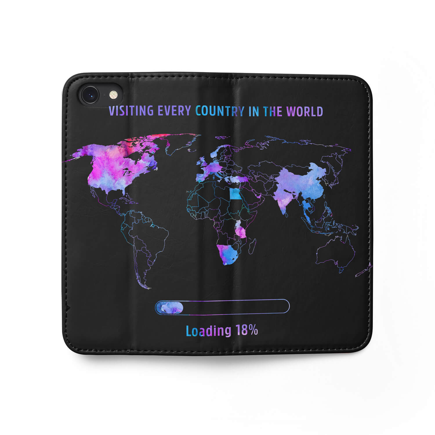 Custom World Map Foldable Phone Case