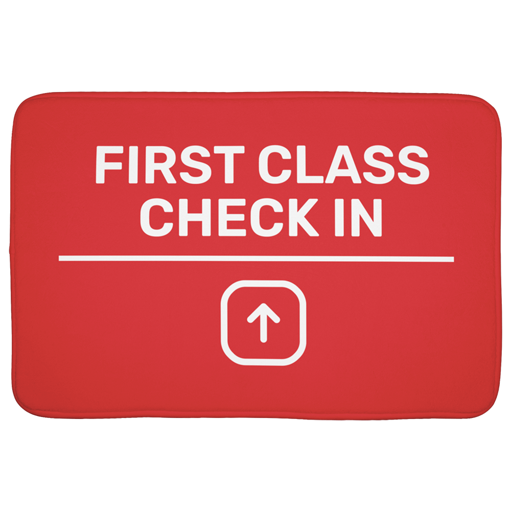 First Class Check-in Bath Mat