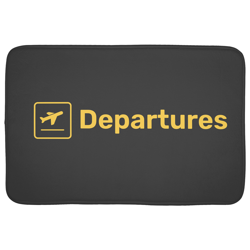 Flight Departures Bath Mat