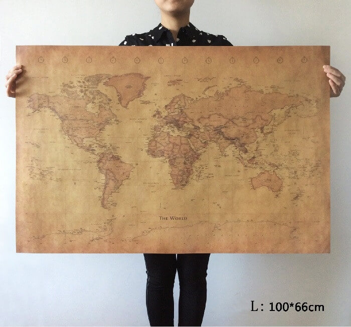 Vintage World Map Poster