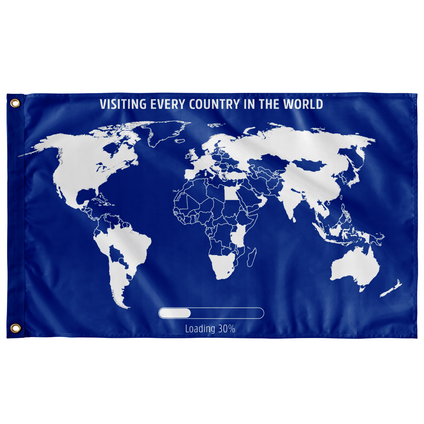 Visiting Every Country in the World Map Wall Flag